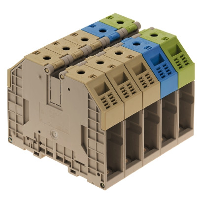 1032300000 Сетевой блок WDU 70/95-3 бежевых + 1 зеленая + 1 синяя (2шт) Weidmueller